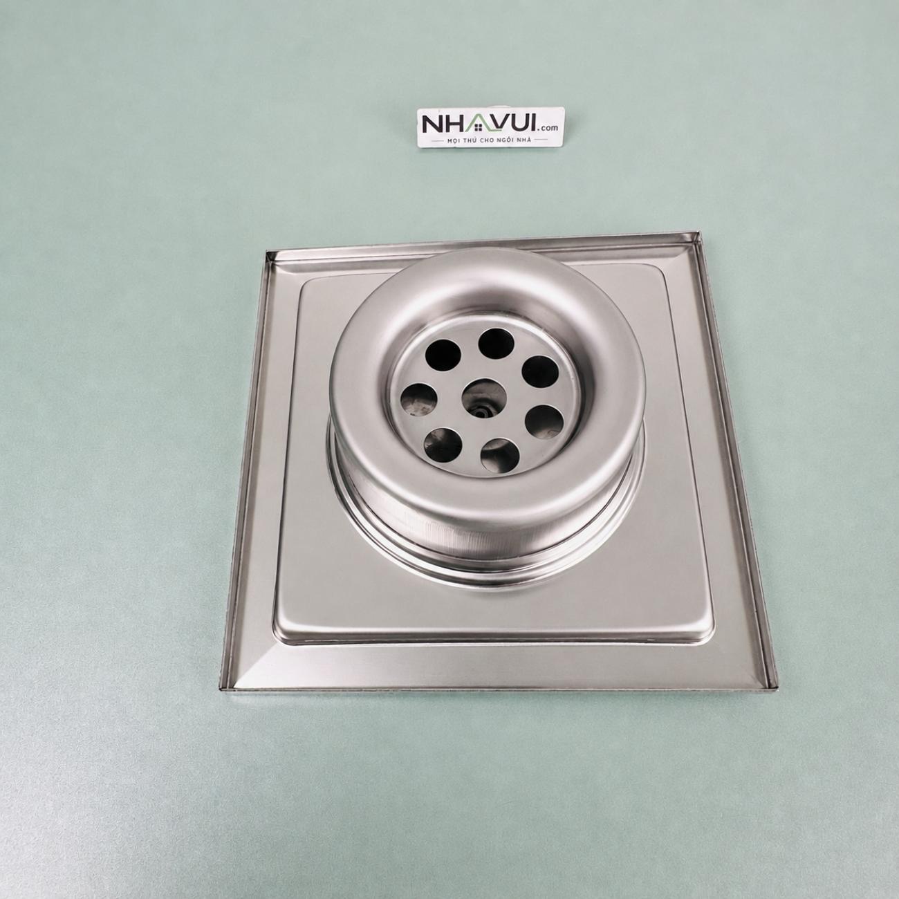 Phễu thoát sàn inox 304 chống hôi 150x150mm